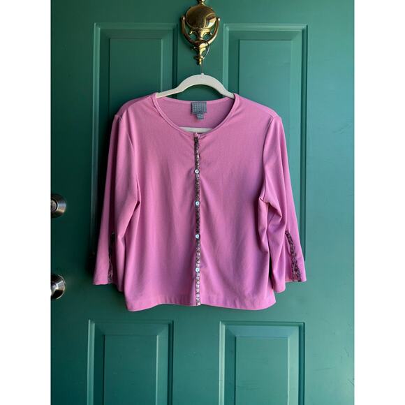 Rabbit Rabbit Rabbit 14 petite pink floral cardigan - Picture 1 of 9